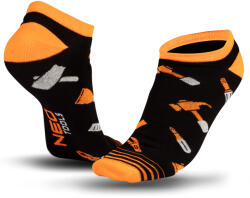 NEO TOOLS Munkazokni, 80% pamut, szerszám mintás, narancs/fekete, Neo, több méretben (GD030)