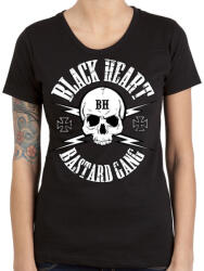 Black heart тениска улица дамски - ЧЕРЕП КОПИЛЕ БАНДА - black heart - 010-0018-blk