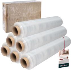 KOTARBAU Rolă Transparentă De Folie Stretch Pentru Ambalaje 2, 6 Kg Set De 6 Buc (zsy2547)