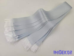  Színes sírcsokor szalag 5cm x 150cm 10db/csomag - Ezüst