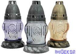  Mintás kis üvegmécses 16 cm - Light Mix