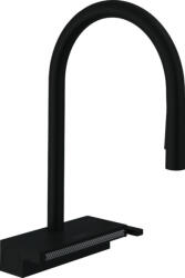 Hansgrohe Aquno Select M81, karos konyhai csaptelep 170, kihúzható spray, 3jet, fekete matt, HAN-73837670 (HAN-73837670)