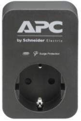  Schneider APC PME1WB-GR átmenő dugalj, túlfesz. védett, fekete, 230V