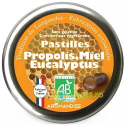 AROMANDISE Bomboane Artizanale cu Propolis, Miere si Eucalipt Ecologice/Bio 45g