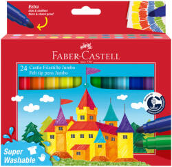 Faber-Castell Carioci superlavabile, 24 culori/set, FABER-CASTELL Jumbo