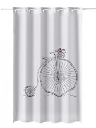 atenas home textile Perdea dus alba Bicicleta Retro 180 x 200cm Perdea de dus