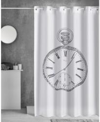 atenas home textile Perdea dus alba Ceas Vintage 180 x 200cm Perdea de dus