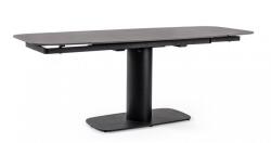 Bizzotto Masa extensibila otel negru portelan gri Jeremias 140/200x80x75 cm (0731278)