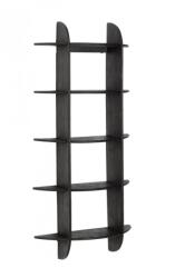 Bizzotto Raft 5 polite lemn negru Westwood 70x22x160 cm (0747095) Raft