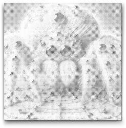  PontPöttyöző - Briliáns pók Méret: 50x50cm, Keretezés: Keret nélkül (csak a vászon), Szín: Kék