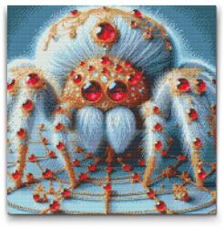 Gyémántszemes kirakó - Briliáns pók Méret: 50x50cm, Keretezés: Műanyagtáblával, Gyémántok: Kerek