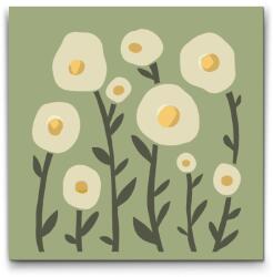  Festés számok szerint - Virágdísz Méret: 50x50cm, Keretezés: Keret nélkül (csak a vászon)