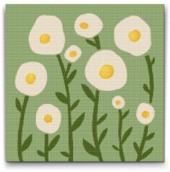  Gyémántszemes kirakó - Virágdísz Méret: 50x50cm, Keretezés: Műanyagtáblával, Gyémántok: Kerek