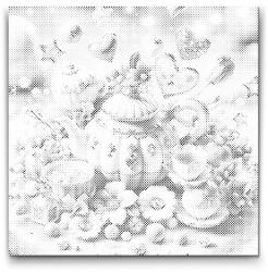  PontPöttyöző - Varázslatos edény készlet Méret: 50x50cm, Keretezés: Kerek keret, Szín: Fekete