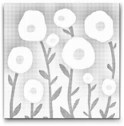  PontPöttyöző - Virágdísz Méret: 50x50cm, Keretezés: Kartonlemezen, Szín: Zöld