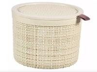 Keter Jute kerek doboz tetővel 2L bézs (245374) (CTKJ01)