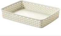 Keter Style A4 méretű rattan papírkosár krém (203397) (CTR026)