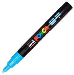 uni Marker cu vopsea PC-3M Posca 0.9 - 1.3 mm Uni-Ball albastru deschis UNM296 (UNM296)