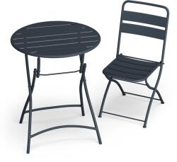 Blumfeldt RetroChic kerti szett, 1 asztal + 2 szék, 60 cm, összecsukható, bevonva, időjárásálló (GDM25-RetroChic Set) (GDM25-RetroChic Set)