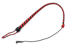 Kiotos Leather Whip Black & Red 90cm