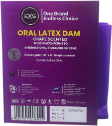 EXS Condoms Oral Latex Dams Flavoured Grape 1pc