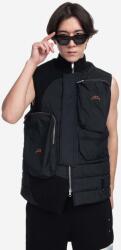 A-cold-wall* vestă Asymmetric Padded Gilet bărbați, culoarea negru, de tranziție ACWMO142-BLACK PPYX-KUM0S3_99X