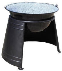  Zománcozott gulyás bogrács szett - 30 literes zománcozott gulyás bográccsal + lángőr (30zom-L-40-40cm)