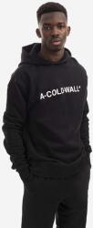 A-cold-wall* hanorac de bumbac Essential Logo Hoodie bărbați, culoarea negru, cu glugă, cu imprimeu ACWMW083. -LIGHTORANG 99KK-BLM0AK_99X