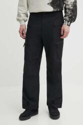 A-cold-wall* pantaloni de bumbac Static Zip Pant culoarea negru, cu fason cargo, ACWMB278C PPYH-SPM0IM_99X
