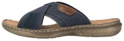 RIEKER Papuci barbati, Rieker, 21491-14-Albastru-Inchis, casual, piele ecologica, cu talpa joasa, albastru inchis (Marime: 41)