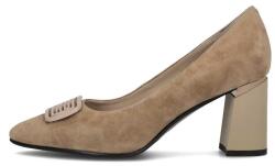 Filippo Pantofi dama, Filippo, DP6176-24-BE-Bej, elegant, piele intoarsa, cu toc, bej (Marime: 39)