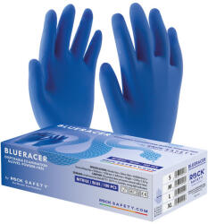 BLUERACER/XL Egyszer használatos nitril vizsgálókesztyű púdermentes (100 db/doboz) XL (BLUERACER-XL)