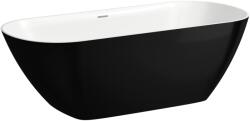 Laufen H2200820640001 LUA Szabadonálló kád , Marbond kompozit anyagból, klikk-klakk lefolyóval 170x75cm FEKETE FÉNYES/ FEHÉR FÉNYES (h2200820640001)