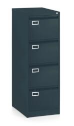 Rauman Fém iratszekrény A4 - 4 fiók, 45, 5 x 62 x 132 cm, hengerzár, antracit - ral 7016 - rauman - 106 690 Ft