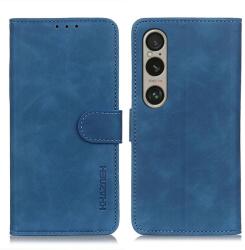 KHAZNEH RETRO Husă rabatabilă pentru Sony Xperia 1 VI albastră