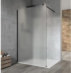 SAPHO VARIO BLACK Fix Fix zuhanyfal, fali profillal, merőleges merevítővel, transzparent üveg, 700mm (GX1490GX1014)