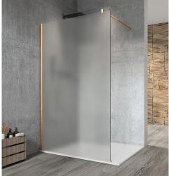 SAPHO VARIO Gold matt Fix zuhanyfal, fali profillal, merőleges merevítővel, transzparent üveg, 700mm (GX1470-01)