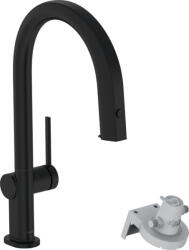 Hansgrohe Aqittura M91, filterSystem 210, kihúzható kifolyó, 1jet, sBox, fekete matt, HAN-76826670 (HAN-76826670)