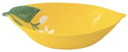 Easy Life Sárga citrom formájú porcelán tálka - 15x11cm - Fleurs et Citrons