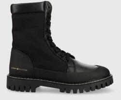 Tommy Hilfiger bakancs Th Casual Lace Up Boot fekete, női, lapos talpú - fekete Női 41