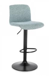Bizzotto Set 2 scaune bar otel negru textil albastru Rafael 41x46x86/107 cm (0733451)