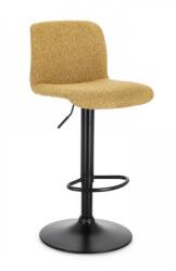 Bizzotto Set 2 scaune bar otel negru textil galben Rafael 41x46x86/107 cm (0733450)