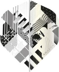 Amazon - Abstract - Fehér & Szürke - No2 - 100 Mikron - Darts Toll (f3216)