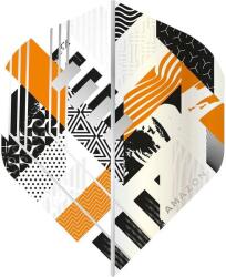 Amazon - Abstract - Fehér & Narancssárga - No2 - 100 Mikron - Darts Toll (f3218)