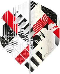 Amazon - Abstract - Fehér & Piros - No2 - 100 Mikron - Darts Toll (f3215)