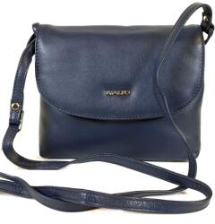 RIALTO átvetős, fedeles sötétkék bőr divattáska, válltáska RT5460N-Q07 - taskaweb