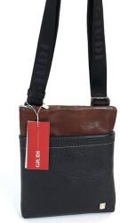 GIUDI keskeny, kis, fekete-barna férfi bőr váll-testtáska G10310ACOL-P9 - taskaweb