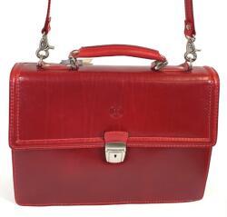 GIUDI piros, domború szélű fedeles, bőr aktatáska G1490TV-05 - taskaweb