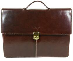 RIALTO Rialto, állítható csatos, barna keskeny férfi kézi aktatáska R3587D-08 - taskaweb