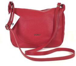 RIALTO piros, fém zippes, közepes bőr csónak válltáska RX412R-DO05